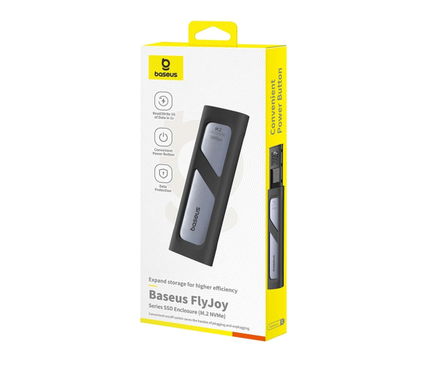 Baseus Kieszeń na dysk SSD FlyJoy M.2 NVMe 10 Gb/s - szara - 1502149 - zdjęcie 7